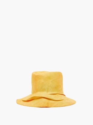 REINHARD PLANK HATS Bucket Folded Straw Hat - Orange