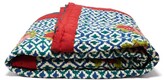 Thumbnail for your product : LISA CORTI Big Flower-print Cotton Throw - Blue Multi