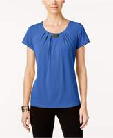 Thumbnail for your product : NY Collection Pleated Hardware-Trim Top