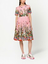 Thumbnail for your product : Dolce & Gabbana Floral-Print Short-Sleeve Midi Dress