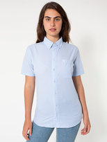 Thumbnail for your product : American Apparel Unisex Gingham Short Sleeve Button-Down with Pocket