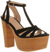 Thumbnail for your product : Office Jalouse Black Suede Tan Stack