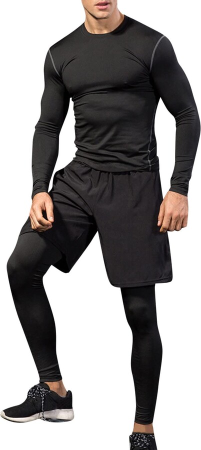 SPVISE Dark Gray Men's Warm Compression Pants Thermal Underwear