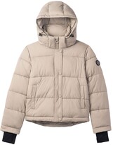 Thumbnail for your product : Noize Short Cropped Puffer W/Removable Hood, Thumb Holes
