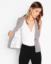 Thumbnail for your product : Express Check Print Notch Collar One Button Blazer