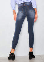 Thumbnail for your product : Ever New Ever New Francesca Ripped High Waist Indigo Denim Skinny Jeans
