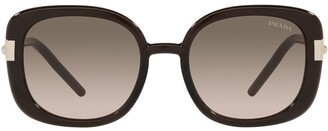 Prada Oversize-Frame Tinted Sunglasses