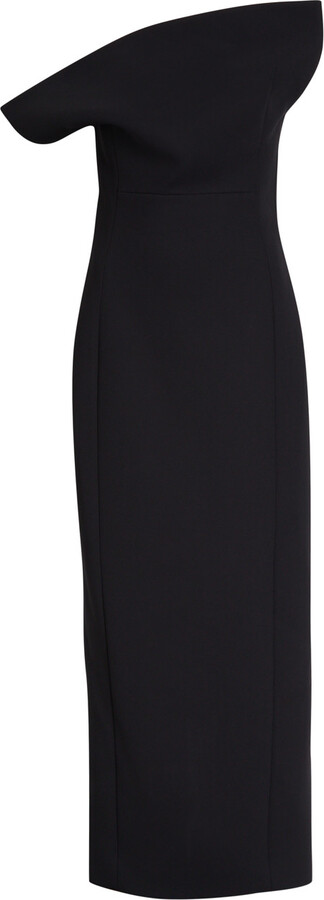 KHAITE Cato Strapless Woven Midi Dress