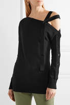 Thumbnail for your product : Tomas Maier One-shoulder Cotton And Cashmere-blend Sweater - Black