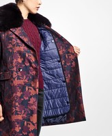 Thumbnail for your product : Brooks Brothers Floral Jacquard Coat with Removable Fox Fur Collar