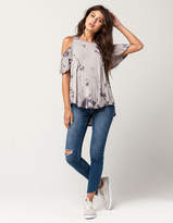 Thumbnail for your product : Others Follow Tie Dye Womens Cold Shoulder Top