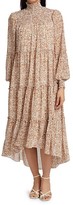 Thumbnail for your product : Cinq à Sept Rika Printed HIgh-Low Midi Dress