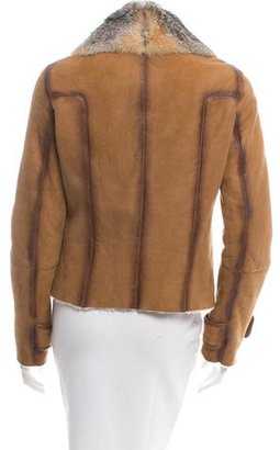 Gucci Suede Raccoon-Trimmed Jacket
