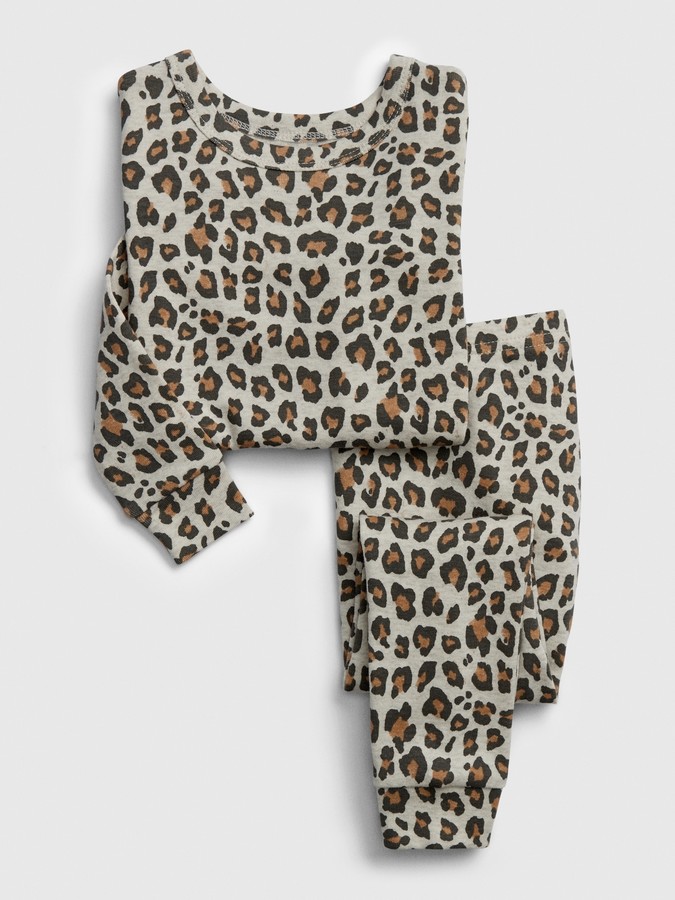 leopard print baby pajamas