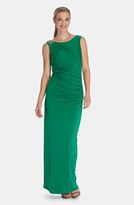 Thumbnail for your product : Tahari Embellished Shoulder Drape Back Jersey Gown
