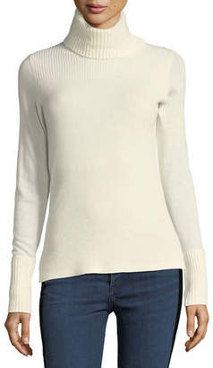 Veronica Beard Asa Long-Sleeve Turtleneck Cashmere Sweater