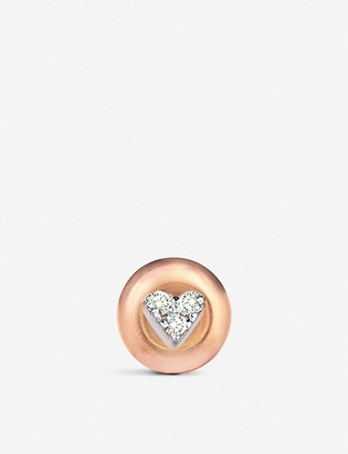 THE ALKEMISTRY Diamond Heart 14ct rose-gold earring