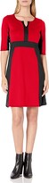 Thumbnail for your product : Star Vixen Women's Elbow Sleeve Colorblock Fit N Flare Dress