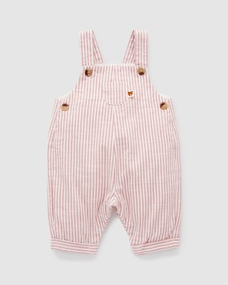 Purebaby Red Sleeveless - Woodland Overalls - Babies - Size 00 at The Iconic