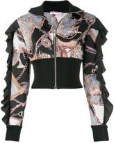 Thumbnail for your product : Palm Angels Chain Link Print Zipped Sweatshirt