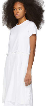 Comme des Garcons Girl White Jersey Georgette T-Shirt Dress