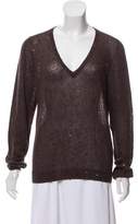 Thumbnail for your product : Brunello Cucinelli Sequined Silk-Linen Sweater