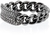 Thumbnail for your product : Shay Metallic Silver Chain Link Diamond Ring
