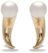 Thumbnail for your product : TASAKI 18kt yellow gold Danger Horn pearl earrings