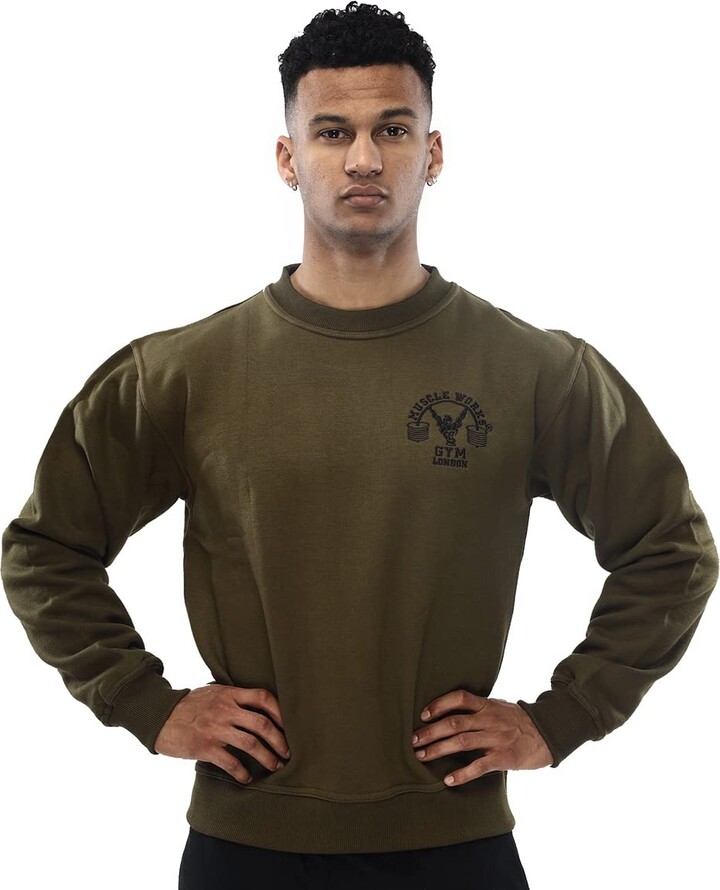 Muscle Works Gym Premium Pull Over Jumpers Top Mens Training Top With Hood MMA Boxing Gym Jumpers Black 
