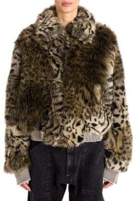 Stella McCartney Fur Free Snow Cat Bomber Jacket