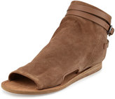 Thumbnail for your product : Vince Thalia Slouchy Suede Cutout Flat Sandal, Sand