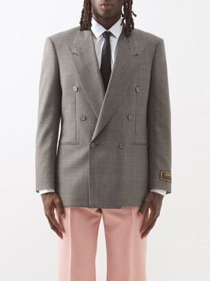Gucci Prince Of Wales-check Wool-twill Blazer - ShopStyle