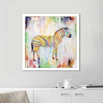 World Menagerie 'Magical Zebra' Framed Acrylic Painting Print