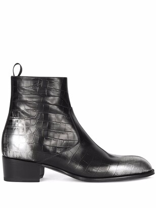 crocodile ankle boots mens