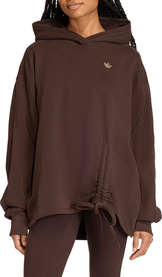 adidas Oversize Ruched Cotton Blend Hoodie