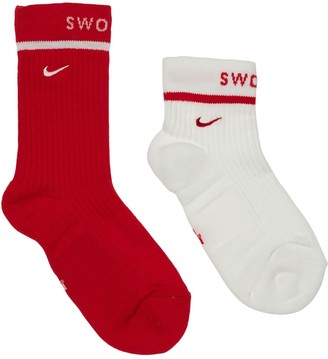nike socks red and white