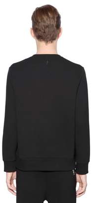 Neil Barrett Bolt Faux Leather & Neoprene Sweatshirt