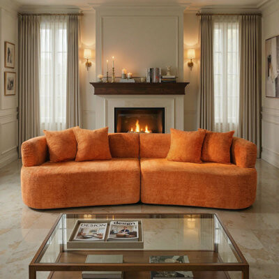 Wrought Studio 2 - Piece No Assembly Required Upholstered Sectional, Free Combination Cloud Sofa