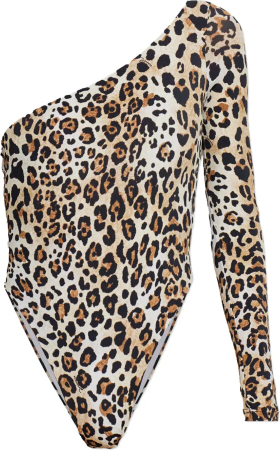 DSQUARED2 One-Sleeve Animal-Print Body