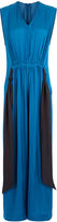 Thumbnail for your product : Cédric Charlier Blue Satin Sleeveless Jumpsuit