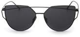 Thumbnail for your product : MapletopTwin-Beams Sunglasses, Women Metal Frame Mirror Cat Eye Glasses