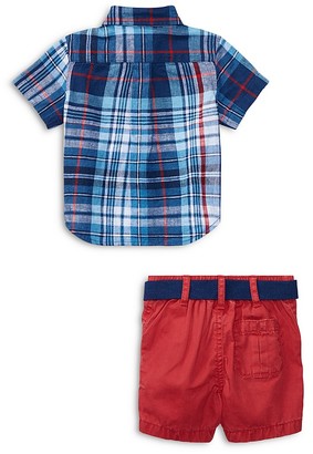 Ralph Lauren Childrenswear Boys' Plaid Shirt, Shorts & Belt Set - Baby