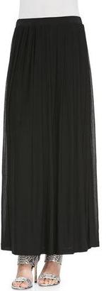 Eileen Fisher Silk Pleated Maxi Skirt, Plus Size