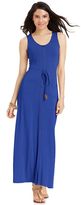 Thumbnail for your product : Spense Petite Sleeveless Button-Front Belted Maxi Dress