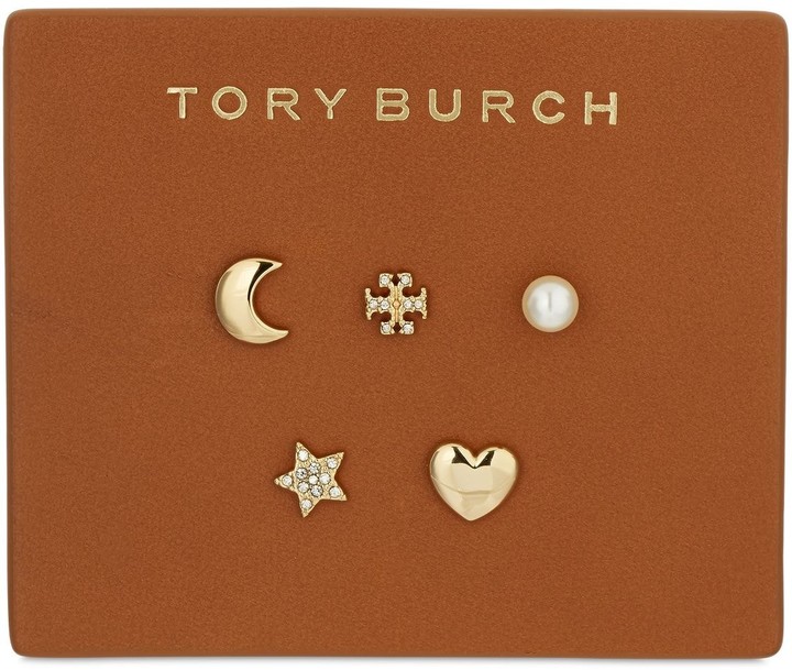 Tory Burch Set Of 5 Celestial Stud Earrings - ShopStyle
