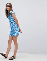 Thumbnail for your product : Brave Soul Lenore Floral Print Playsuit with Ladder Detail
