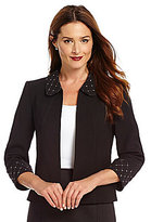 Thumbnail for your product : Tahari by Arthur S. Levine Tahari by ASL Studded Ponte Jacket