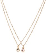 Thumbnail for your product : Forever 21 Layered Teardrop Pendant Necklace