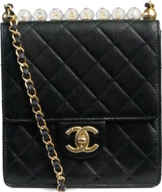 chanel black clutch purse