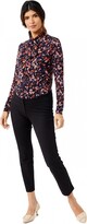 Thumbnail for your product : A Pea in the Pod Long Sleeve Tie Neck Maternity Top-Black Print-XS
